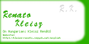 renato kleisz business card