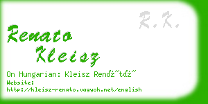 renato kleisz business card